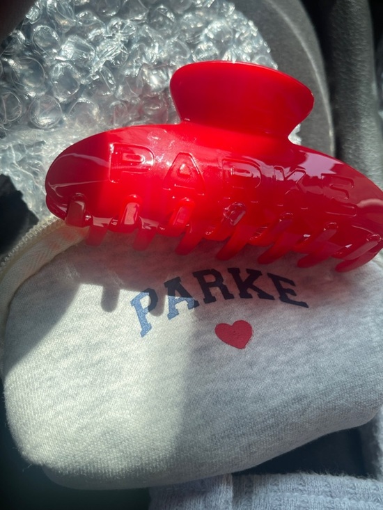 PARKE CRIMSON RED CLAW CLIP WITH PARKE COIN POUCH NEW IN PACKAGE main image 8